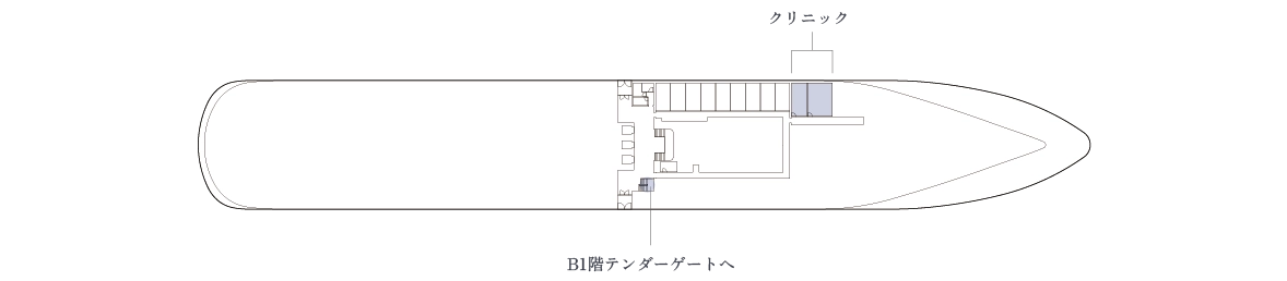 にっぽん丸のデッキプラン 1階