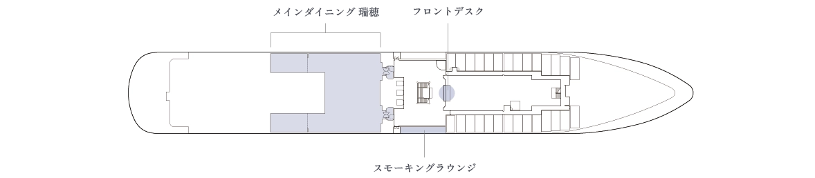 にっぽん丸のデッキプラン 2階