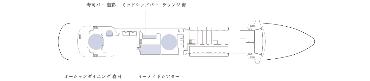 にっぽん丸のデッキプラン 6階