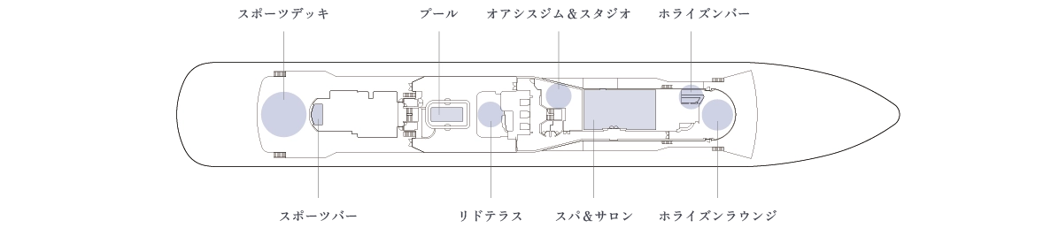 にっぽん丸のデッキプラン 7階