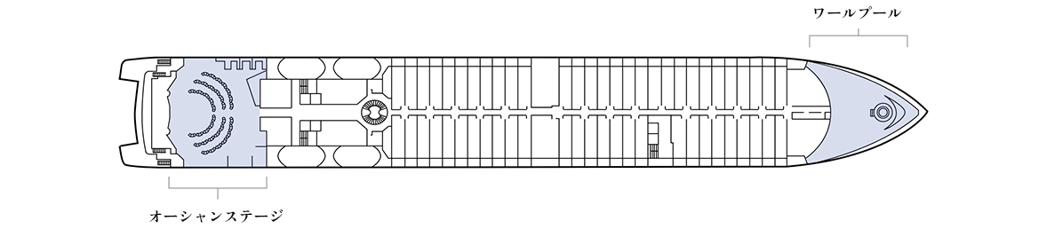 三井オーシャンサクラのデッキプラン 6階